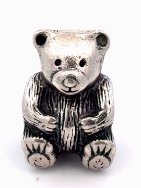 Authentic PANDORA 925 Sterling Silver Teddy Bear 790395 Retired Bracelet Charm